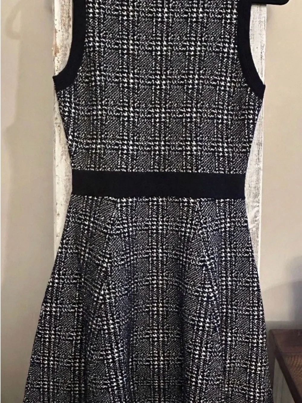 NWOT Kate Spade Black & White Tweed Fit-and-Flare Dress